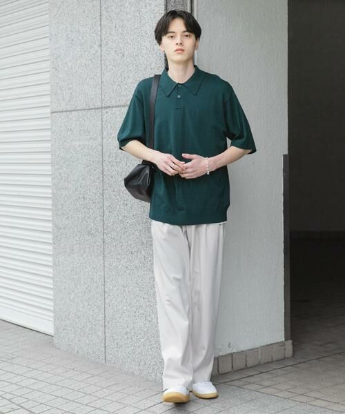 SENSE OF PLACE by URBAN RESEARCH / センスオブプレイス バイ アーバンリサーチ ニット・セーター | 『洗濯可』ストレッチニットポロショートスリーブTシャツ | 詳細6