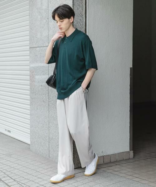 SENSE OF PLACE by URBAN RESEARCH / センスオブプレイス バイ アーバンリサーチ ニット・セーター | 『洗濯可』ストレッチニットポロショートスリーブTシャツ | 詳細7