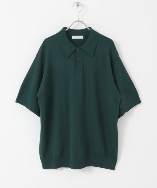 SENSE OF PLACE by URBAN RESEARCH / センスオブプレイス バイ アーバンリサーチ ニット・セーター | 『洗濯可』ストレッチニットポロショートスリーブTシャツ | 詳細9