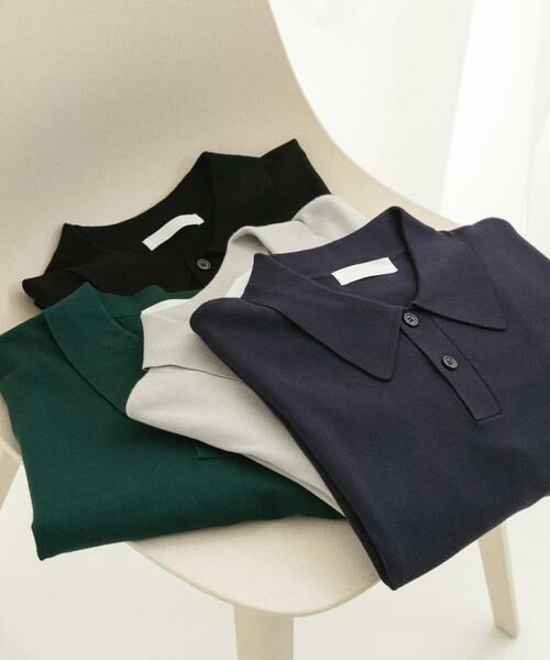SENSE OF PLACE by URBAN RESEARCH / センスオブプレイス バイ アーバンリサーチ ニット・セーター | 『洗濯可』ストレッチニットポロショートスリーブTシャツ | 詳細21