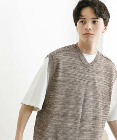 SENSE OF PLACE by URBAN RESEARCH / センスオブプレイス バイ アーバンリサーチ ベスト | ミックスメランジVネックベスト