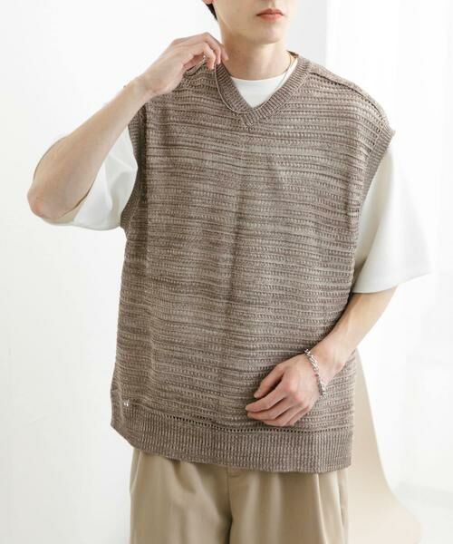 SENSE OF PLACE by URBAN RESEARCH / センスオブプレイス バイ アーバンリサーチ ベスト | ミックスメランジVネックベスト | 詳細1