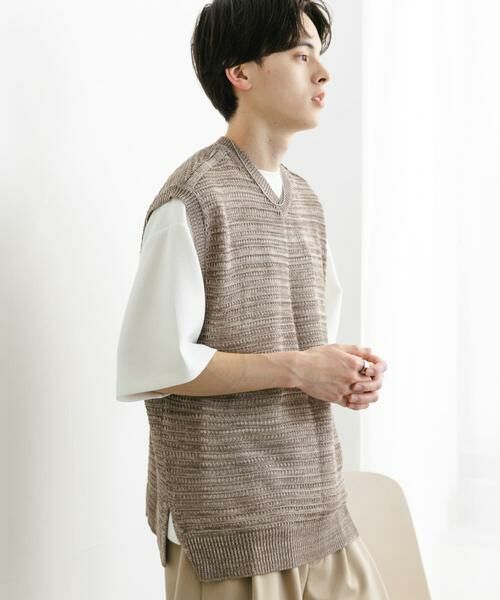 SENSE OF PLACE by URBAN RESEARCH / センスオブプレイス バイ アーバンリサーチ ベスト | ミックスメランジVネックベスト | 詳細2