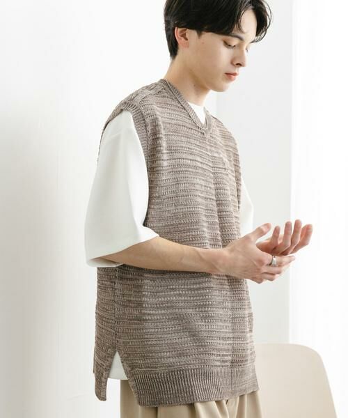 SENSE OF PLACE by URBAN RESEARCH / センスオブプレイス バイ アーバンリサーチ ベスト | ミックスメランジVネックベスト | 詳細3