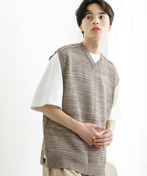 SENSE OF PLACE by URBAN RESEARCH / センスオブプレイス バイ アーバンリサーチ ベスト | ミックスメランジVネックベスト | 詳細5