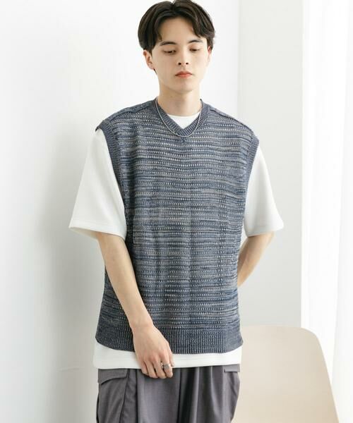 SENSE OF PLACE by URBAN RESEARCH / センスオブプレイス バイ アーバンリサーチ ベスト | ミックスメランジVネックベスト | 詳細12