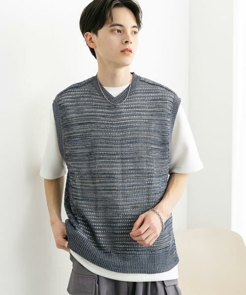 SENSE OF PLACE by URBAN RESEARCH / センスオブプレイス バイ アーバンリサーチ ベスト | ミックスメランジVネックベスト | 詳細13