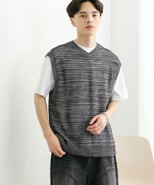 SENSE OF PLACE by URBAN RESEARCH / センスオブプレイス バイ アーバンリサーチ ベスト | ミックスメランジVネックベスト | 詳細28
