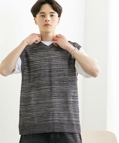 SENSE OF PLACE by URBAN RESEARCH / センスオブプレイス バイ アーバンリサーチ ベスト | ミックスメランジVネックベスト | 詳細30