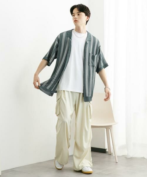 SENSE OF PLACE by URBAN RESEARCH / センスオブプレイス バイ アーバンリサーチ ニット・セーター | ストライプショートスリーブニットシャツ | 詳細7