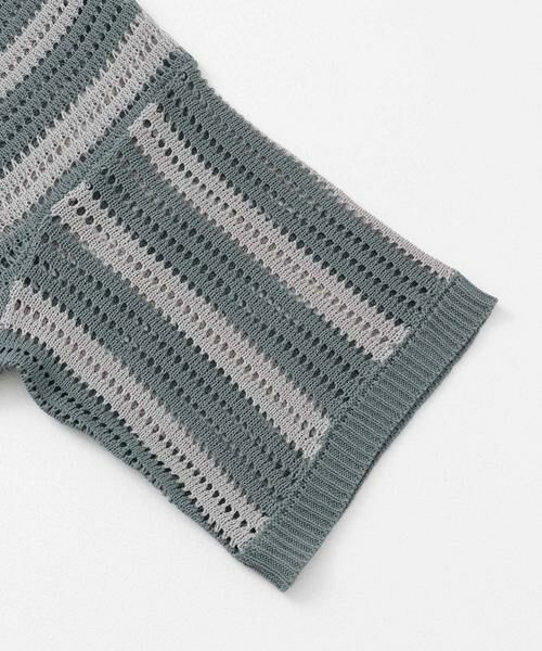 SENSE OF PLACE by URBAN RESEARCH / センスオブプレイス バイ アーバンリサーチ ニット・セーター | ストライプショートスリーブニットシャツ | 詳細9