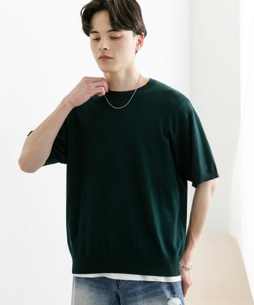 SENSE OF PLACE by URBAN RESEARCH / センスオブプレイス バイ アーバンリサーチ ニット・セーター | クルーネックニットショートスリーブTシャツ | 詳細1