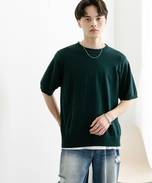 SENSE OF PLACE by URBAN RESEARCH / センスオブプレイス バイ アーバンリサーチ ニット・セーター | クルーネックニットショートスリーブTシャツ | 詳細3
