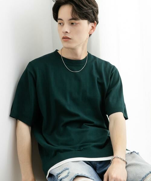 SENSE OF PLACE by URBAN RESEARCH / センスオブプレイス バイ アーバンリサーチ ニット・セーター | クルーネックニットショートスリーブTシャツ | 詳細4