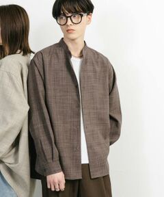 SENSE OF PLACE by URBAN RESEARCH / センスオブプレイス バイ アーバンリサーチ シャツ・ブラウス | 『ユニセックス』『接触冷感/吸水速乾/イージーケア』リネンライクバンドカラーロングスリーブシャツ