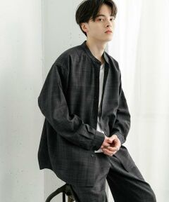 SENSE OF PLACE by URBAN RESEARCH / センスオブプレイス バイ アーバンリサーチ シャツ・ブラウス | 『ユニセックス』『接触冷感/吸水速乾/イージーケア』リネンライクバンドカラーロングスリーブシャツ