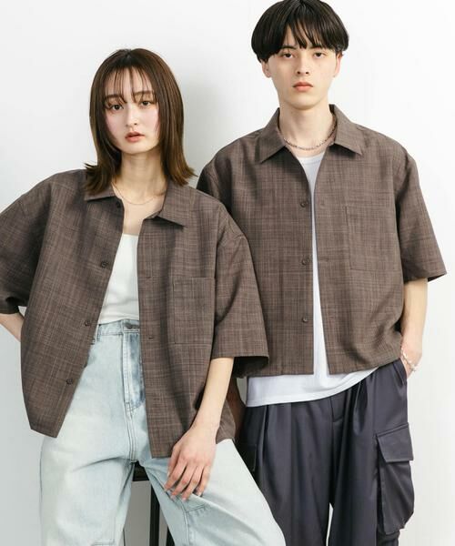 SENSE OF PLACE by URBAN RESEARCH / センスオブプレイス バイ アーバンリサーチ シャツ・ブラウス | 『ユニセックス』『接触冷感/吸水速乾/イージーケア』リネンライクボクシーショートスリーブシャツ | 詳細2