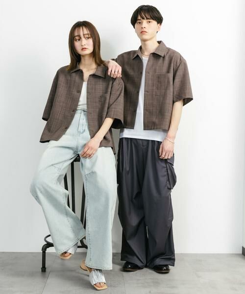 SENSE OF PLACE by URBAN RESEARCH / センスオブプレイス バイ アーバンリサーチ シャツ・ブラウス | 『ユニセックス』『接触冷感/吸水速乾/イージーケア』リネンライクボクシーショートスリーブシャツ | 詳細3