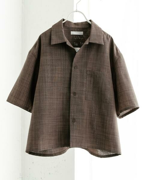 SENSE OF PLACE by URBAN RESEARCH / センスオブプレイス バイ アーバンリサーチ シャツ・ブラウス | 『ユニセックス』『接触冷感/吸水速乾/イージーケア』リネンライクボクシーショートスリーブシャツ | 詳細5