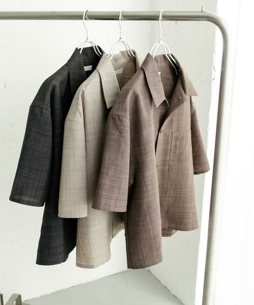 SENSE OF PLACE by URBAN RESEARCH / センスオブプレイス バイ アーバンリサーチ シャツ・ブラウス | 『ユニセックス』『接触冷感/吸水速乾/イージーケア』リネンライクボクシーショートスリーブシャツ | 詳細7