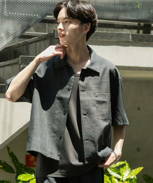 SENSE OF PLACE by URBAN RESEARCH / センスオブプレイス バイ アーバンリサーチ シャツ・ブラウス | 『ユニセックス』『接触冷感/吸水速乾/イージーケア』リネンライクボクシーショートスリーブシャツ | 詳細16