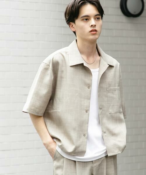 SENSE OF PLACE by URBAN RESEARCH / センスオブプレイス バイ アーバンリサーチ シャツ・ブラウス | 『ユニセックス』『接触冷感/吸水速乾/イージーケア』リネンライクボクシーショートスリーブシャツ | 詳細30