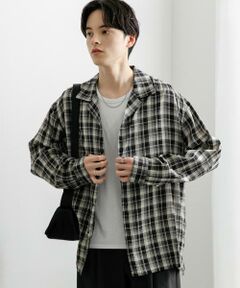 SENSE OF PLACE by URBAN RESEARCH / センスオブプレイス バイ アーバンリサーチ シャツ・ブラウス | 『ユニセックス』シアーチェックオープンカラーロングスリーブシャツ