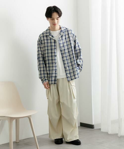 SENSE OF PLACE by URBAN RESEARCH / センスオブプレイス バイ アーバンリサーチ シャツ・ブラウス | 『ユニセックス』シアーチェックオープンカラーロングスリーブシャツ | 詳細11