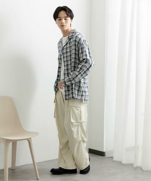 SENSE OF PLACE by URBAN RESEARCH / センスオブプレイス バイ アーバンリサーチ シャツ・ブラウス | 『ユニセックス』シアーチェックオープンカラーロングスリーブシャツ | 詳細12