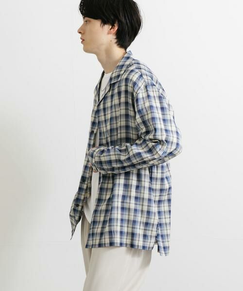SENSE OF PLACE by URBAN RESEARCH / センスオブプレイス バイ アーバンリサーチ シャツ・ブラウス | 『ユニセックス』シアーチェックオープンカラーロングスリーブシャツ | 詳細15