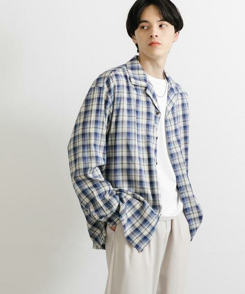 SENSE OF PLACE by URBAN RESEARCH / センスオブプレイス バイ アーバンリサーチ シャツ・ブラウス | 『ユニセックス』シアーチェックオープンカラーロングスリーブシャツ | 詳細17