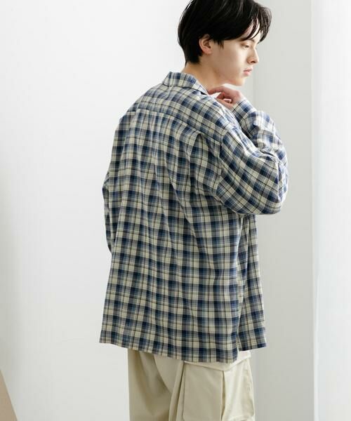 SENSE OF PLACE by URBAN RESEARCH / センスオブプレイス バイ アーバンリサーチ シャツ・ブラウス | 『ユニセックス』シアーチェックオープンカラーロングスリーブシャツ | 詳細9