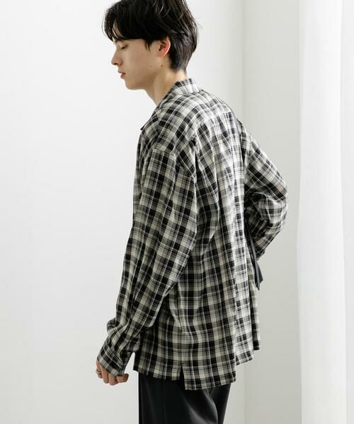 SENSE OF PLACE by URBAN RESEARCH / センスオブプレイス バイ アーバンリサーチ シャツ・ブラウス | 『ユニセックス』シアーチェックオープンカラーロングスリーブシャツ | 詳細28