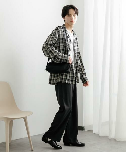 SENSE OF PLACE by URBAN RESEARCH / センスオブプレイス バイ アーバンリサーチ シャツ・ブラウス | 『ユニセックス』シアーチェックオープンカラーロングスリーブシャツ | 詳細30