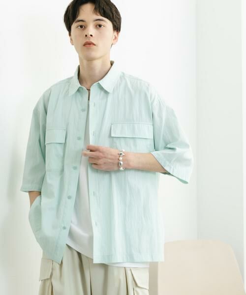 SENSE OF PLACE by URBAN RESEARCH / センスオブプレイス バイ アーバンリサーチ シャツ・ブラウス | ワッシャーナイロンショートスリーブシャツ | 詳細10