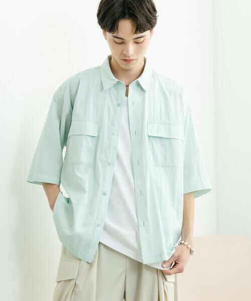 SENSE OF PLACE by URBAN RESEARCH / センスオブプレイス バイ アーバンリサーチ シャツ・ブラウス | ワッシャーナイロンショートスリーブシャツ | 詳細13