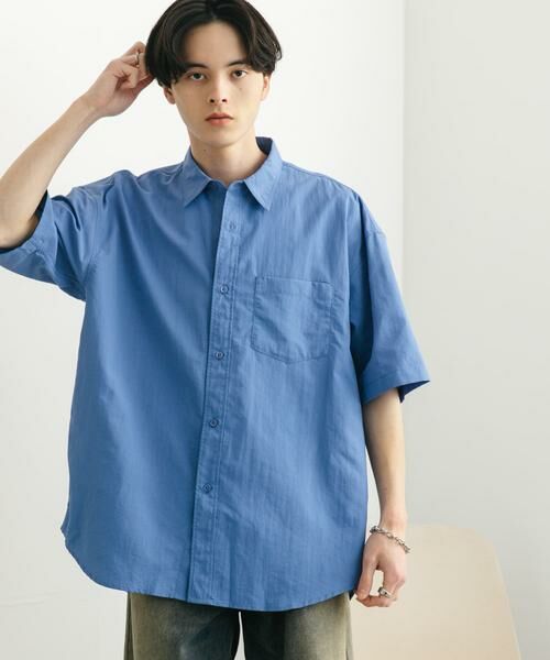 SENSE OF PLACE by URBAN RESEARCH / センスオブプレイス バイ アーバンリサーチ シャツ・ブラウス | ナイロンレギュラーカラールーズショートスリーブシャツ | 詳細1