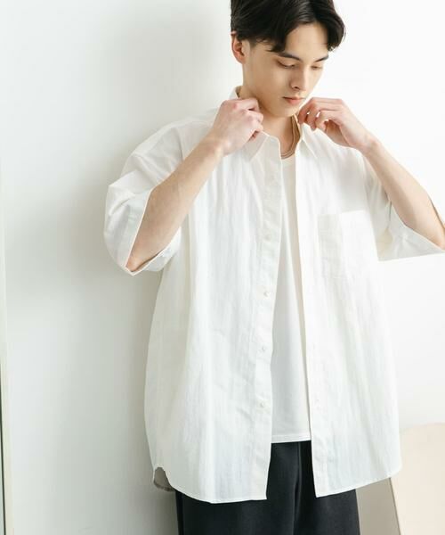 SENSE OF PLACE by URBAN RESEARCH / センスオブプレイス バイ アーバンリサーチ シャツ・ブラウス | ナイロンレギュラーカラールーズショートスリーブシャツ | 詳細16