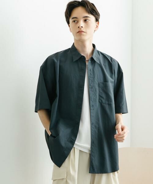 SENSE OF PLACE by URBAN RESEARCH / センスオブプレイス バイ アーバンリサーチ シャツ・ブラウス | ナイロンレギュラーカラールーズショートスリーブシャツ | 詳細25