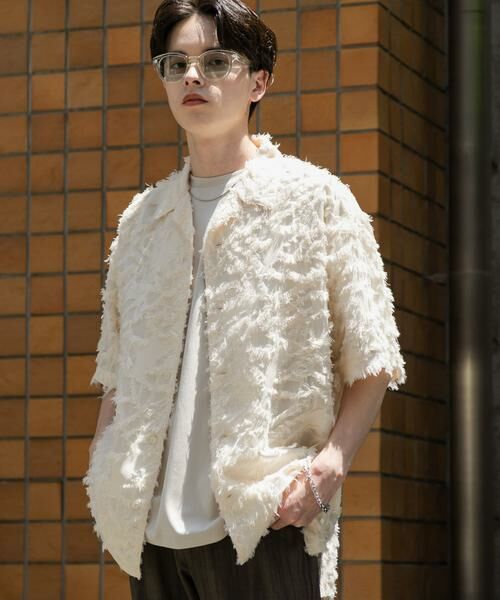 SENSE OF PLACE by URBAN RESEARCH / センスオブプレイス バイ アーバンリサーチ シャツ・ブラウス | フリンジジャガードショートスリーブシャツ | 詳細2