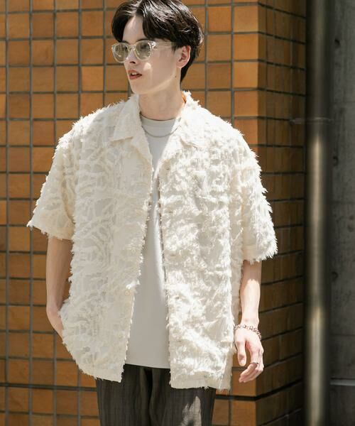 SENSE OF PLACE by URBAN RESEARCH / センスオブプレイス バイ アーバンリサーチ シャツ・ブラウス | フリンジジャガードショートスリーブシャツ | 詳細3