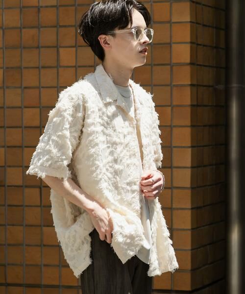 SENSE OF PLACE by URBAN RESEARCH / センスオブプレイス バイ アーバンリサーチ シャツ・ブラウス | フリンジジャガードショートスリーブシャツ | 詳細4