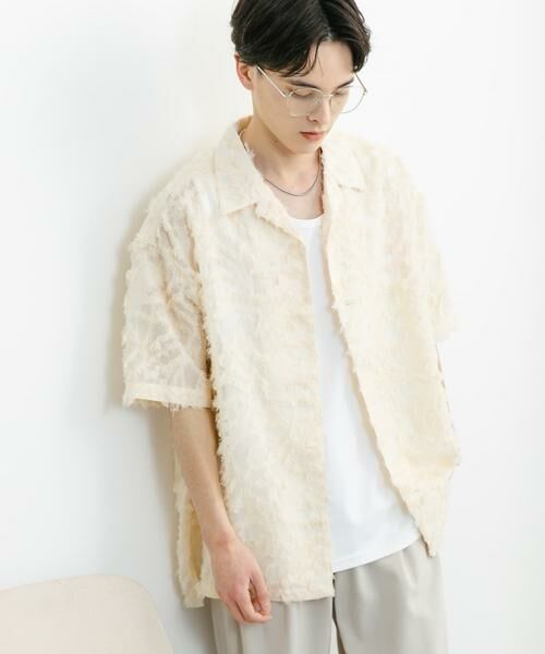 SENSE OF PLACE by URBAN RESEARCH / センスオブプレイス バイ アーバンリサーチ シャツ・ブラウス | フリンジジャガードショートスリーブシャツ | 詳細8