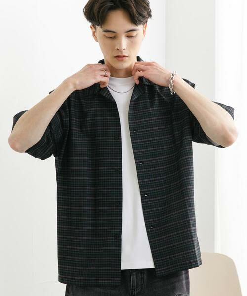 SENSE OF PLACE by URBAN RESEARCH / センスオブプレイス バイ アーバンリサーチ シャツ・ブラウス | チェックオープンカラーショートスリーブシャツ | 詳細2