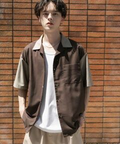 SENSE OF PLACE by URBAN RESEARCH / センスオブプレイス バイ アーバンリサーチ シャツ・ブラウス | バイカラーオープンカラーショートスリーブシャツ