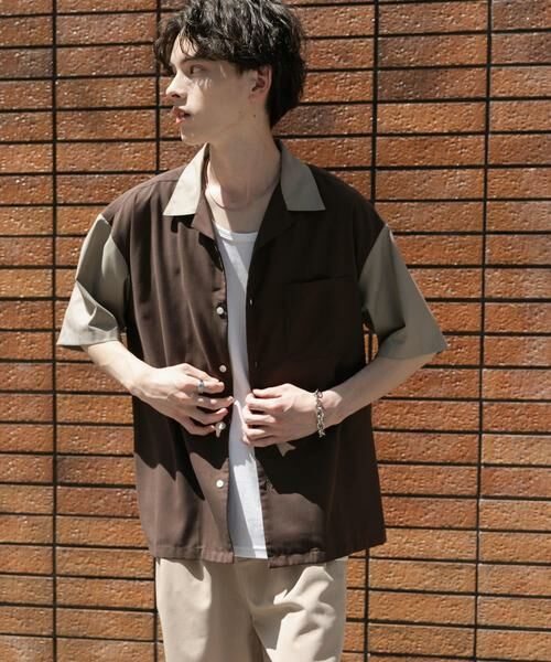 SENSE OF PLACE by URBAN RESEARCH / センスオブプレイス バイ アーバンリサーチ シャツ・ブラウス | バイカラーオープンカラーショートスリーブシャツ | 詳細3