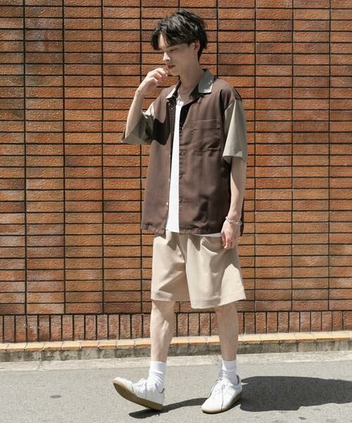 SENSE OF PLACE by URBAN RESEARCH / センスオブプレイス バイ アーバンリサーチ シャツ・ブラウス | バイカラーオープンカラーショートスリーブシャツ | 詳細7