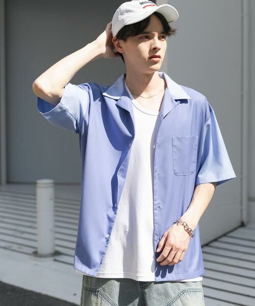 SENSE OF PLACE by URBAN RESEARCH / センスオブプレイス バイ アーバンリサーチ シャツ・ブラウス | バイカラーオープンカラーショートスリーブシャツ | 詳細10