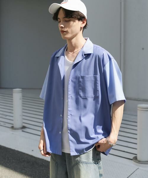 SENSE OF PLACE by URBAN RESEARCH / センスオブプレイス バイ アーバンリサーチ シャツ・ブラウス | バイカラーオープンカラーショートスリーブシャツ | 詳細11