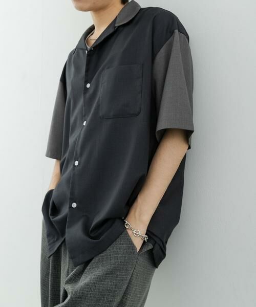 SENSE OF PLACE by URBAN RESEARCH / センスオブプレイス バイ アーバンリサーチ シャツ・ブラウス | バイカラーオープンカラーショートスリーブシャツ | 詳細25